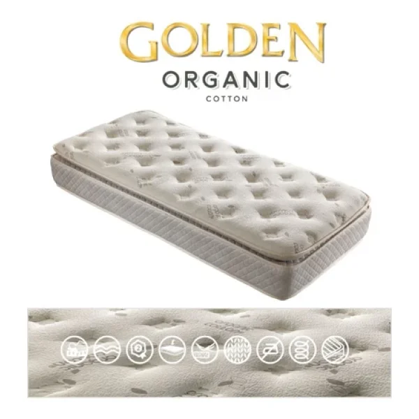 Heyner Ortopedik Yaylı Yatak Kuş Tüyü Pedli Organic Cotton Yatak Tek Kişilik Çift Kişilik Çocuk Yataları - Görsel 4