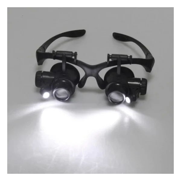 Nikula-Gözlük Modeli 10x 15x 20x 25x Lens,2led Işıklı,Büyüteç - Görsel 5