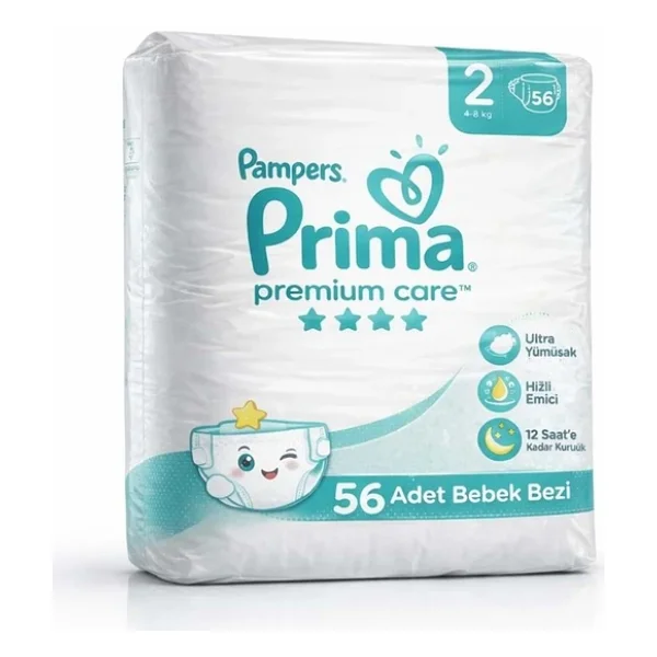 Prima Premium Care 2 Numara Mini 56'lı 3 Adet Bebek Bezi - Görsel 2
