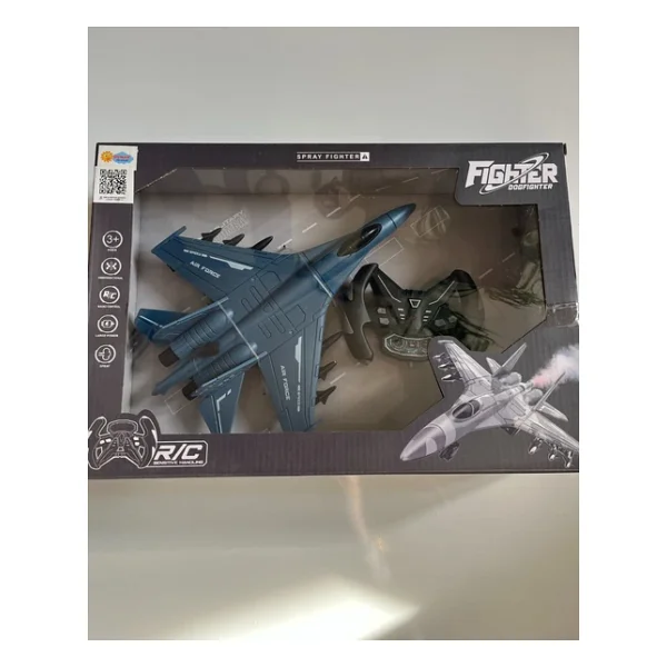 Uzaktan Kumandalı 2.4g Şarjlı Duman Atan Uçak Mavi 28 Cm - Görsel 2