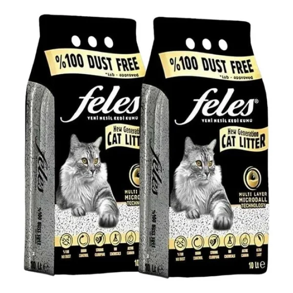 Feles Tozsuz 10 lt 2'li Kedi Kumu - Görsel 3