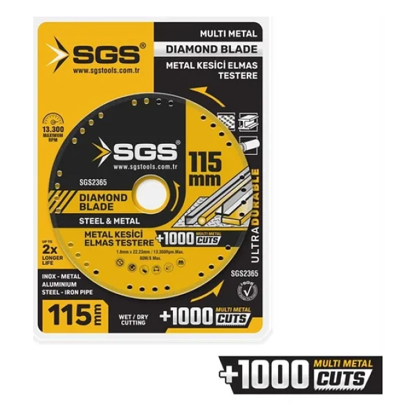 Sgs Vakumlu Elmas Multı-Metal Kesici 115 Mm Sgs2365 - Görsel 6