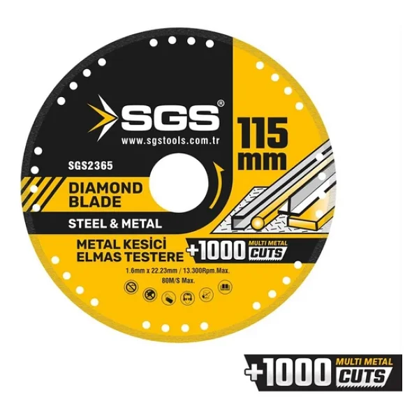 Sgs Vakumlu Elmas Multı-Metal Kesici 115 Mm Sgs2365 - Görsel 5