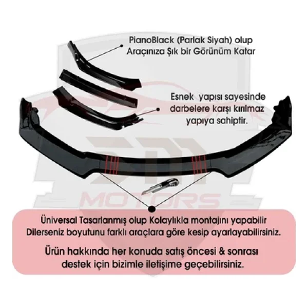 Seat Leon Mk2 Ön Tampon Eki Bodykit Karlık Lip - Görsel 6