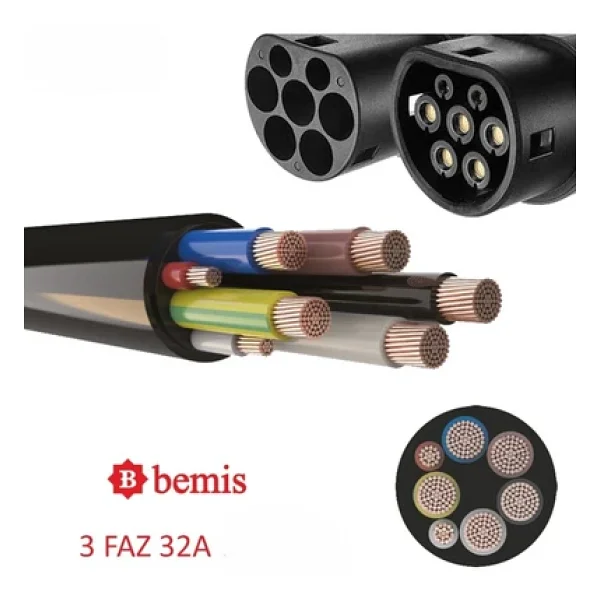 Bemis Bev-5032-1208 22 Kw 8 M Elektrikli Araç Şarj Kablosu - Görsel 3