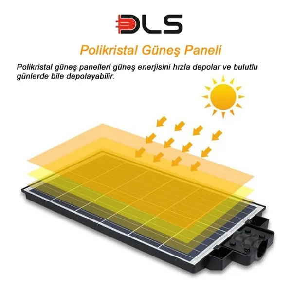 Lh99-500 500 Solar Dls Güneş Enerjili Bahçe Çevre Lambası - Görsel 7