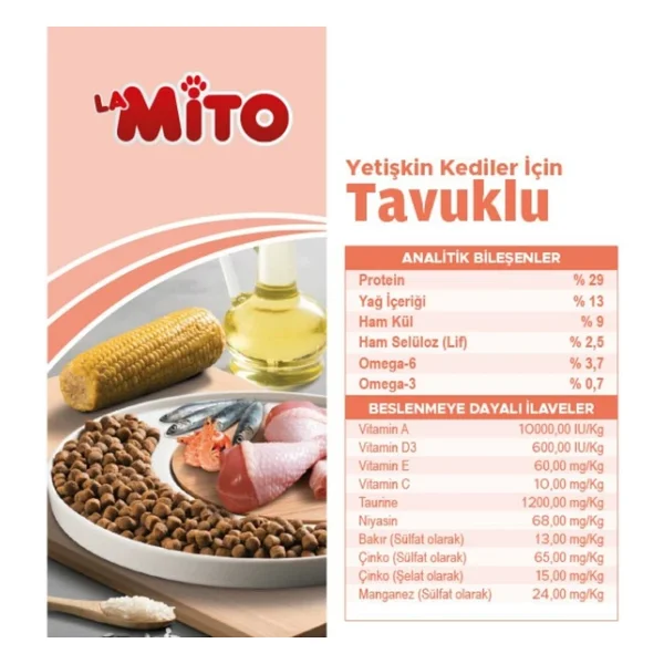 Mito Mix Tavuklu Ve Balıklı Yetişkin Kedi Maması 4 X 1 Kg - Görsel 8