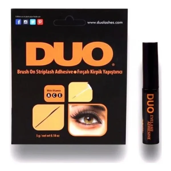 Duo Fırçalı Takma Kirpik Yapıştırıcı 5 G - Siyah - Görsel 3