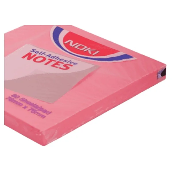 Noki Yapışkanlı Not Kağıdı 75x75mm Açık Pembe - 2 Adet - Görsel 4