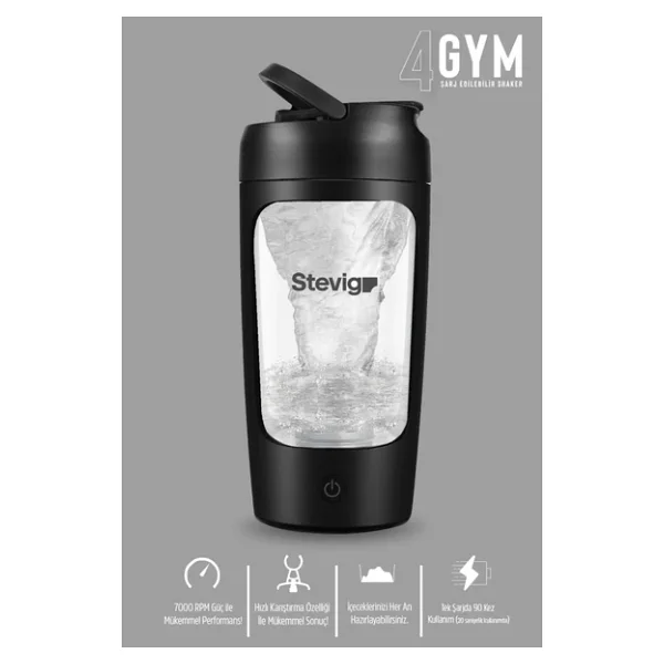 Stevig 4 Gym ST-225 Şarjlı 650 ml Protein Shaker - Görsel 3