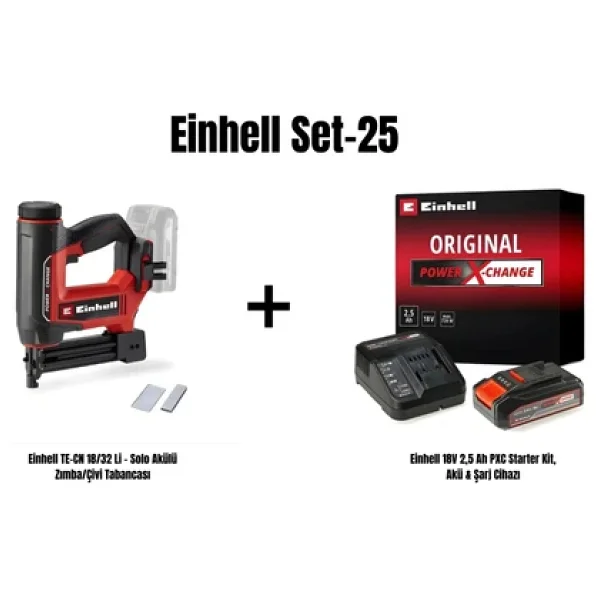 Einhell Te-Cn 18/32 Li Tek Akülü 2.5 Ah Çivi Çakma Makinesi - Görsel 5