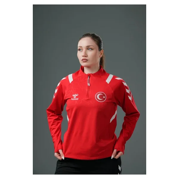 Hummel Dream Milli Takım Antrenman Eşofman Üstü Kırmızı - Görsel 3