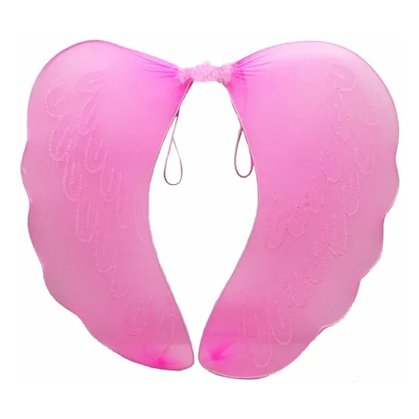 Pembe Renk Ortası Pembe Tüylü Tül Peri Kanadı 40x50 Cm (5250) - Görsel 2