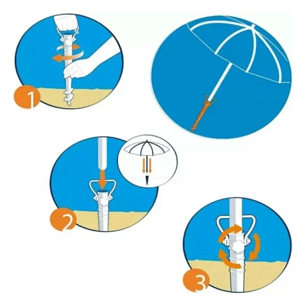 Plastik Şemsiye Sabitleme Kazığı - Görsel 4