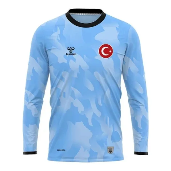 Hummel Elegance Milli Takım Kaleci Forma Takımı Buz Mavi - Görsel 2