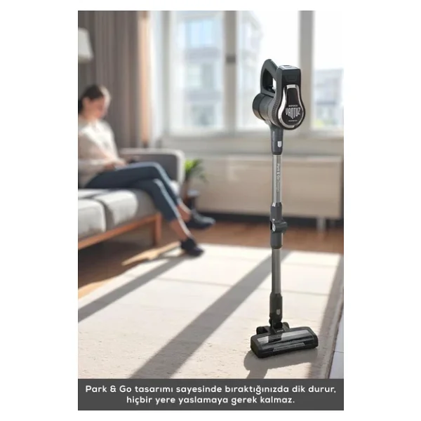 Karaca Vantuz Power Up Pro Black Chrome Dikey Süpürge - Görsel 9