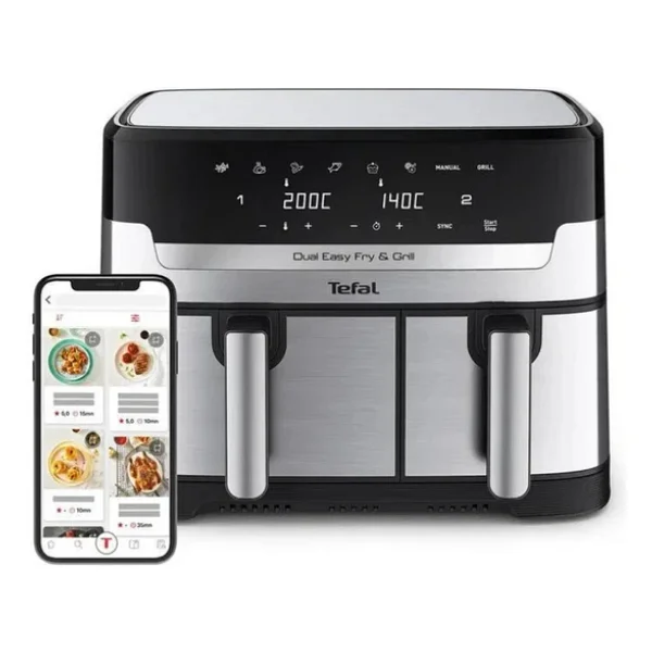 Tefal Easy Fry Dual Basket Ey905d40 8.3 Lt Yağsız Fritöz - Görsel 7