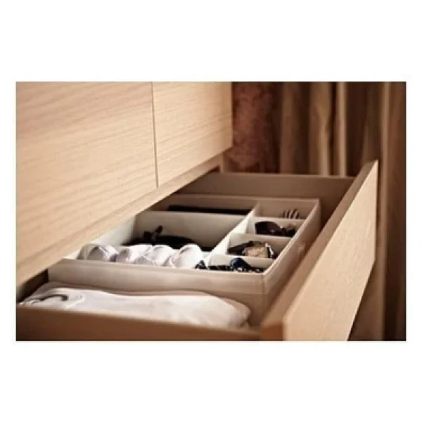 Ikea Skubb Bölmeli Kutu Gardırop Şifonyer Düzenleyici Beyaz 44x34x11 Cm - Görsel 4