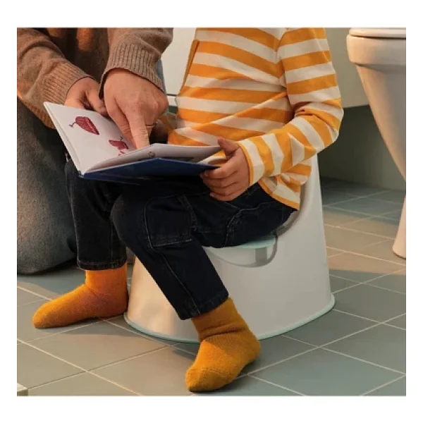 Ikea Kaliteli Çocuk Lazımlığı Yükseklik 28 Cm İkea Çıkartılabilir Pratik Kaymaz Lazımlık Beyaz-Turkuaz - Görsel 5