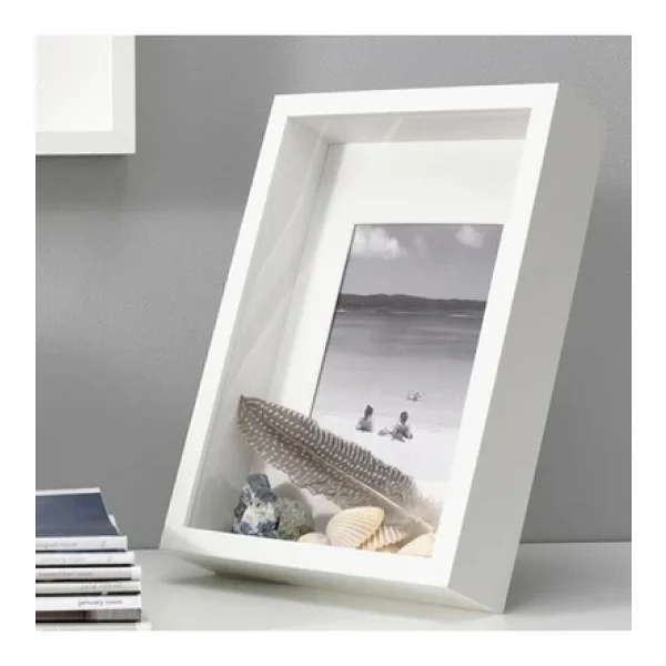 Ikea Sannahed 21x30 Cm A4 Beyaz Çiçek Konabilen Derin Kutu Çerçeve Ahşap Fotoğraf Resim Çerçevesi - Görsel 3