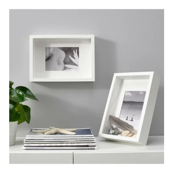 Ikea Sannahed 21x30 Cm A4 Beyaz Çiçek Konabilen Derin Kutu Çerçeve Ahşap Fotoğraf Resim Çerçevesi - Görsel 5
