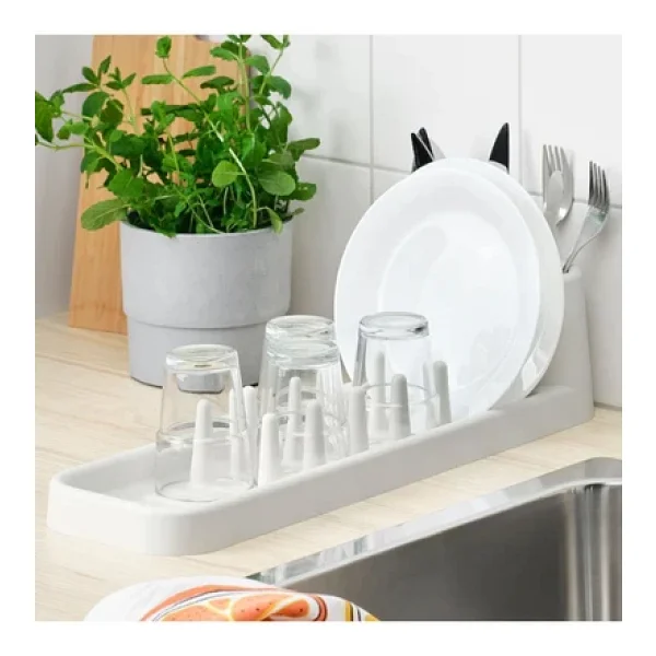 Ikea Stamlıng 48 Cm Beyaz Bulaşıklık Çatal Bıçaklık Tabak Bardak Standı - Görsel 3