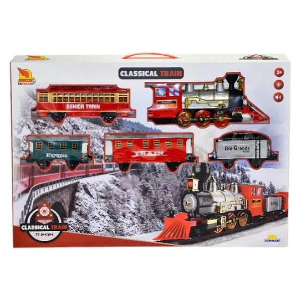 Sunman 1553 Klasik Tren Seti Sesli Ve Işıklı 22 Parça - Görsel 5
