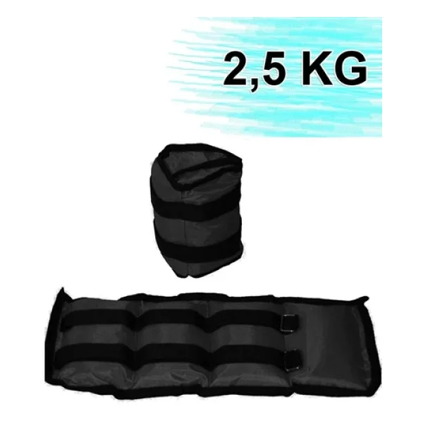2,5 Kg X 2 Adet El Ayak Agirligi Seti Kum Torbasi 2.5 Kg Kas Bilek Guclendirici Agirlik 1 Cift Siyah - Görsel 5
