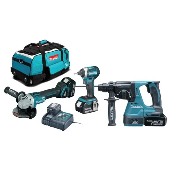 Makita Dlx3070tx 18 V 5.0 Ah 3'lü Akülü Kombine Set - Görsel 5