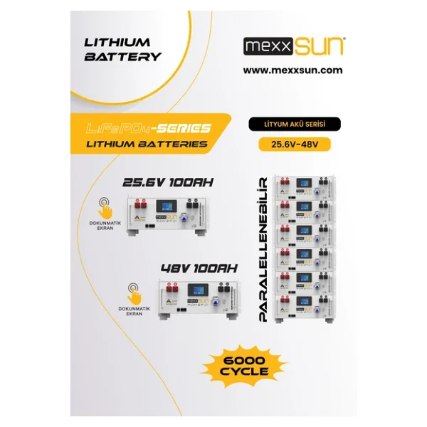 Mexxsun 48 V 100 Ah Ekranlı Lityum Akü - Görsel 7