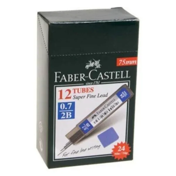 Faber-Castell Min Süper Fine Lead 2b 75 Mm 0.7 Mm Versatil Kalem Ucu (1 Paket 12 Tüp) - Görsel 5