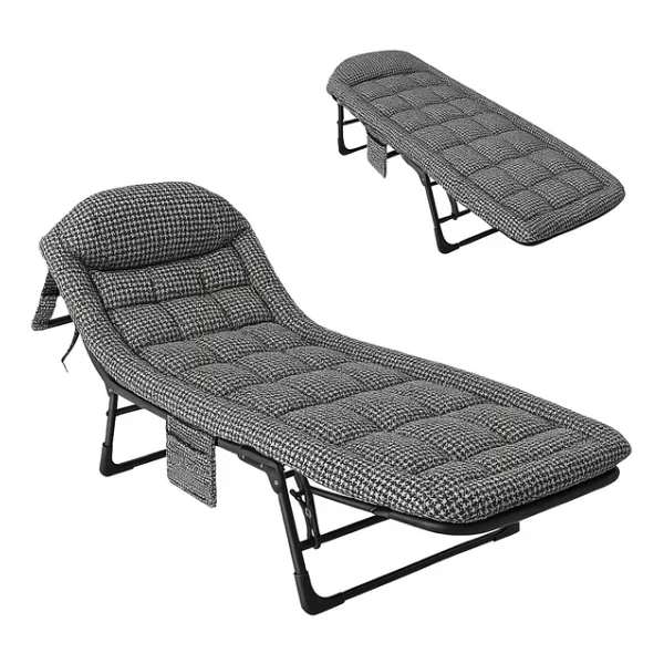 Sunup Sn-26975 Taşınabilir Ayarlanabilir 5 Kademe Sünger Kamp Yatak Şezlong (Kazayağı) - Görsel 3