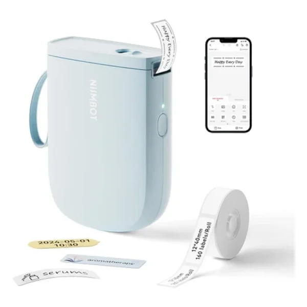 Niimbot D11-H Mavi Taşınabilir Bluetooth Etiket Yazıcı - Görsel 3