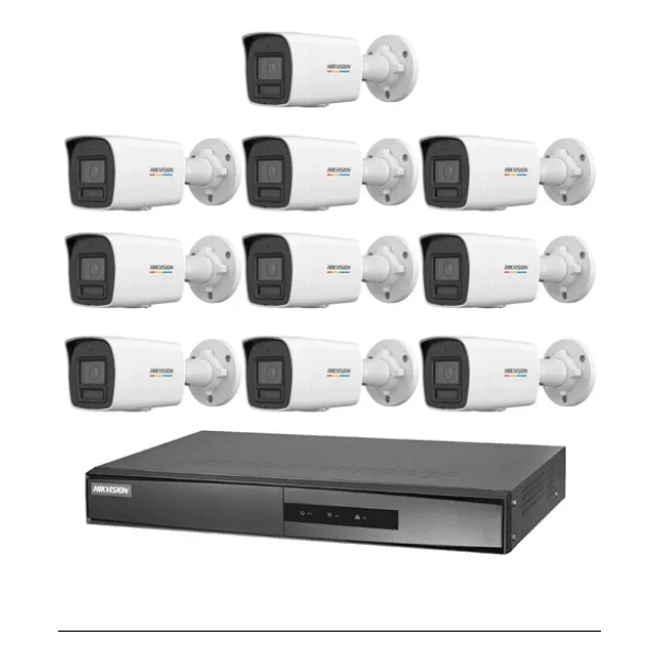 Hikvision 10 Kameralı 4 Mp Colorvu İp Güvenlik Kamera Seti Ds-2cd1047g2h-Lıuf (Dahili Mikrofonlu) - Görsel 4