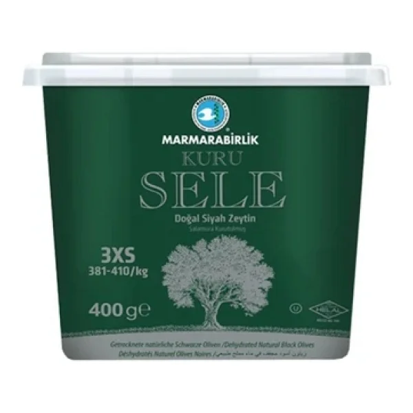 Marmarabirlik Kuru Sele 400 gr 3XS (381-410) Siyah Zeytin - Görsel 6