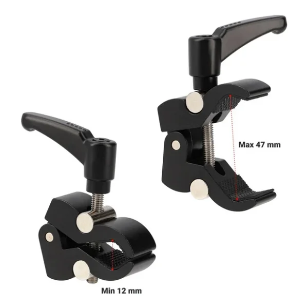 Ayex Ax-Sc1 Alüminyum Super Clamp - 1 /4" Ve 3 /8" Vidalı Montaj Kelepçesi - Görsel 7