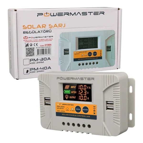 Powermaster Pm-40a 12/24 V Pwm Solar Şarj Kontrol Cihazı - Görsel 6