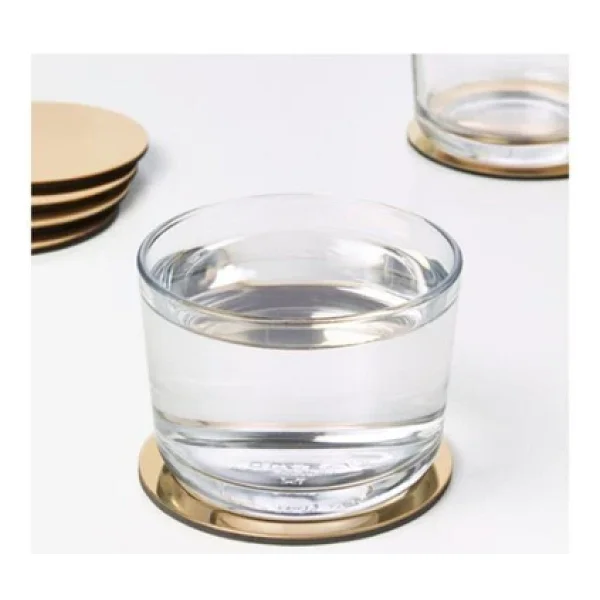 Ikea Glattıs 6 Adet Pirinç Rengi Bardak Altlığı 8.5 Cm - Görsel 4