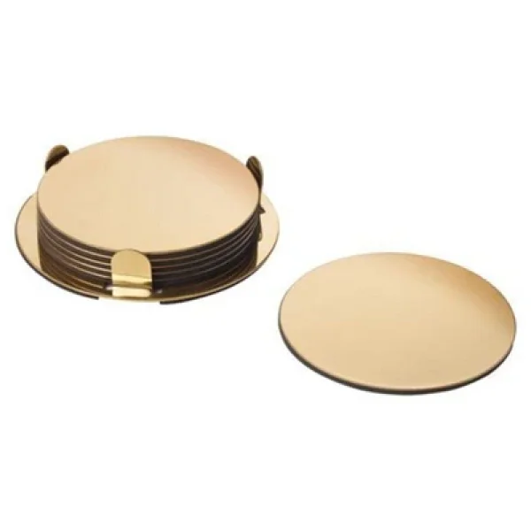 Ikea Glattıs 6 Adet Pirinç Rengi Bardak Altlığı 8.5 Cm - Görsel 3