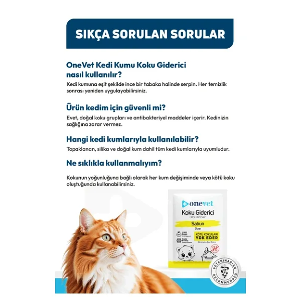 Onevet Sabun Kokulu 15x25 gr Kedi Kumu Koku Giderici - Görsel 7