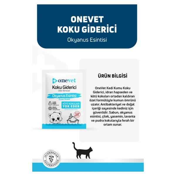 Onevet Okyanus Esintisi Kokulu 15x25 gr Kedi Kumu Koku Giderici - Görsel 8