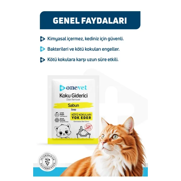Onevet Sabun Kokulu 15x25 gr Kedi Kumu Koku Giderici - Görsel 3