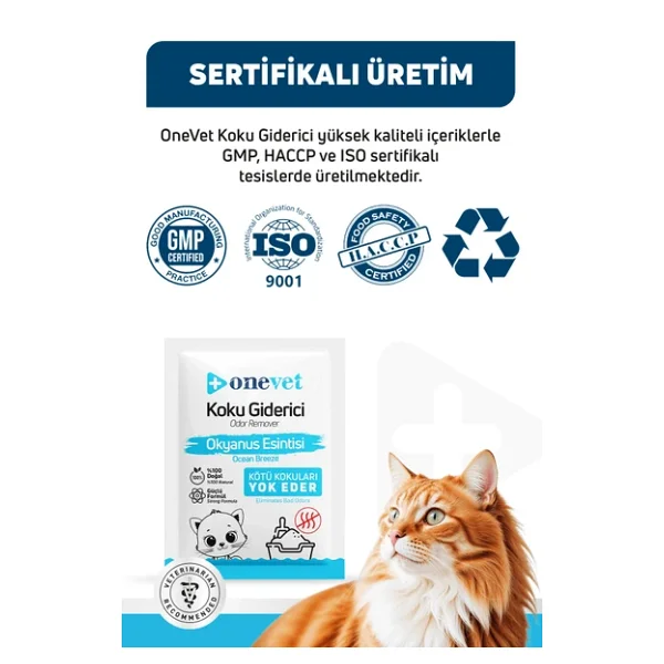 Onevet Okyanus Esintisi Kokulu 15x25 gr Kedi Kumu Koku Giderici - Görsel 6