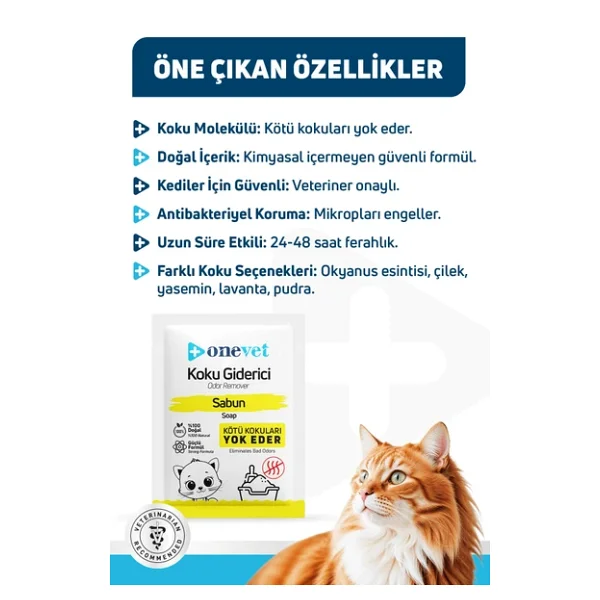 Onevet Sabun Kokulu 15x25 gr Kedi Kumu Koku Giderici - Görsel 5