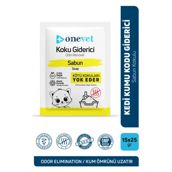 Onevet Sabun Kokulu 15x25 gr Kedi Kumu Koku Giderici - Görsel 2