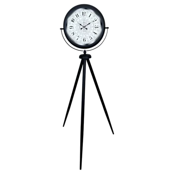 Siyah Desenli Şık Tripod Ayaklı Saat - Görsel 2