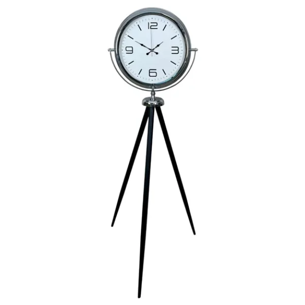 Krom Sade & Şık Tripod Ayaklı Saat - Görsel 2