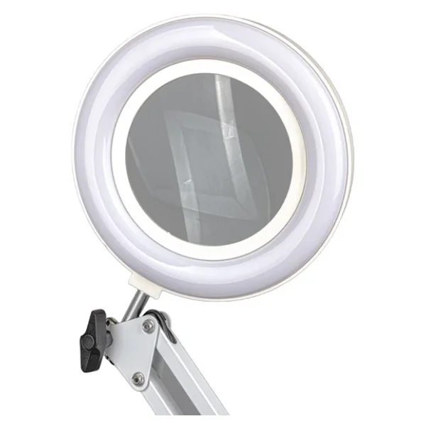 Akrobat Hareketli, 3 Diopter, Büyüteçli LED Işıklı Masa Çalışma Lambası, Mengeneli, Katlanabilir, - Görsel 3