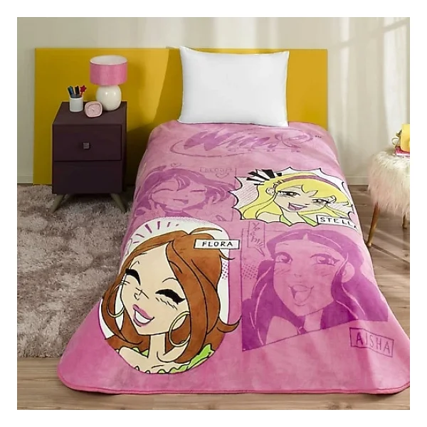 Taç Winx Girl Power Lisanslı 160x220 Cm Tek Kişilik Battaniye - Görsel 4