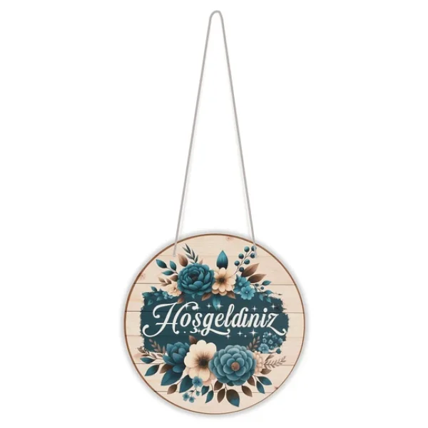 Trend Kitchen Floria Model Çiçek Desenli Hoşgeldiniz Yazılı Kapı Süsü Ve Aksesuarı - Görsel 5